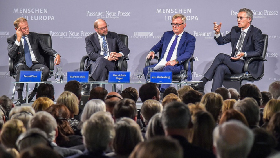 Panelová diskusia  „Can the great idea of Europe persist“ /Stoltenberg, Schulz, Tusk/