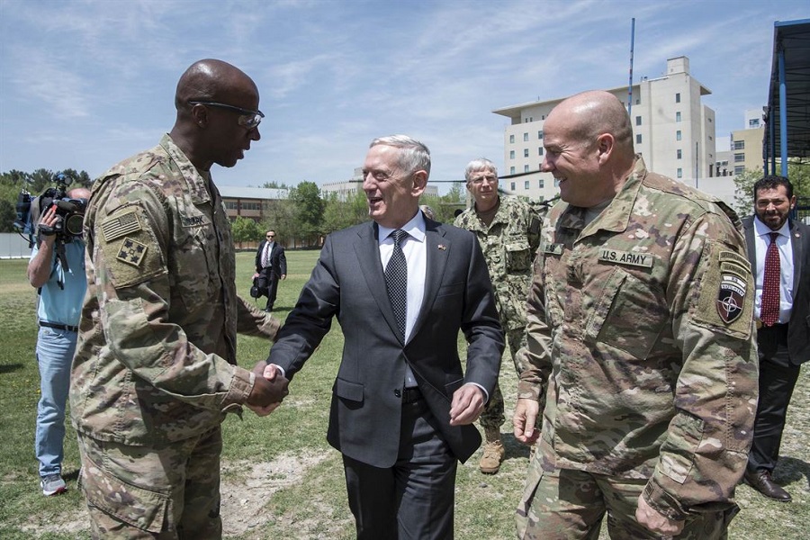 Tlačová konferencia ministra obrany USA J. Mattisa počas návštevy v Afganistane /plné znenie/