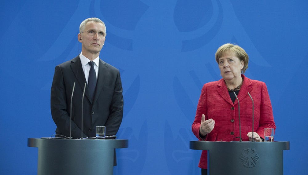 Spoločná tlačová konferencia J. Stoltenberga a A. Merkelovej