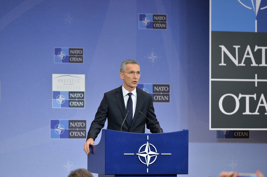 Tlačová konferencia generálneho tajomníka NATO J. Stoltenberga