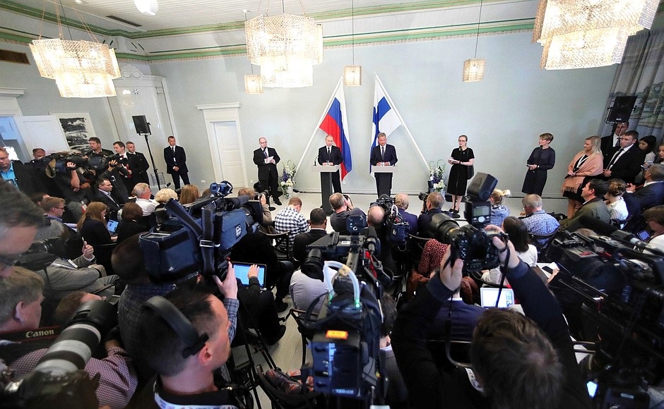 Spoločná tlačová konferencia prezidenta RF V. Putina a prezidenta Fínska S. Niinistoa