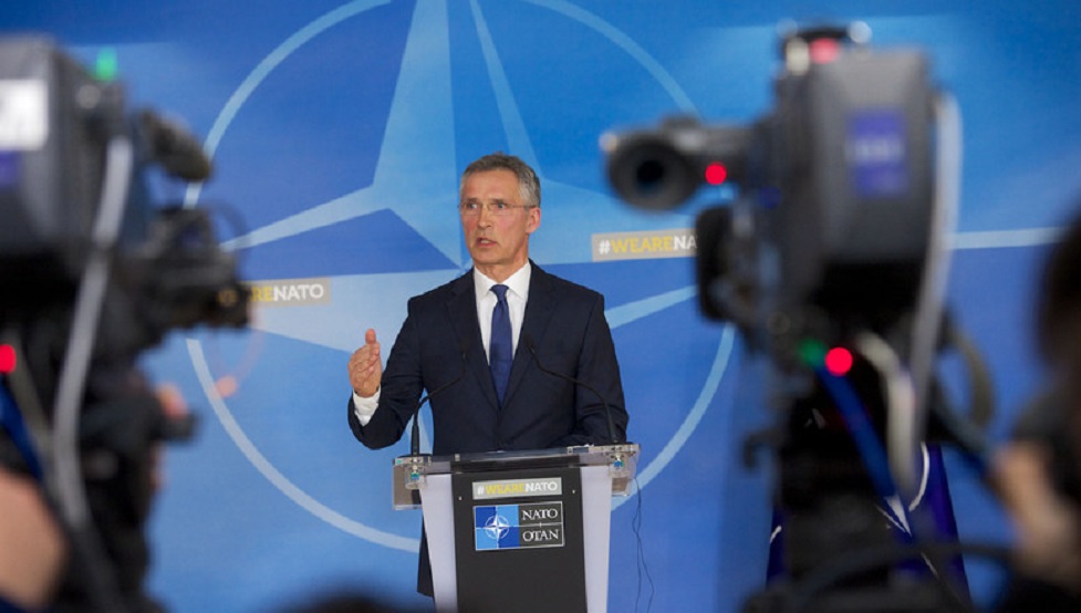 Tlačová konferencia GT NATO J. Stoltenberga po rokovaní Severoatlantickej rady o Sýrii