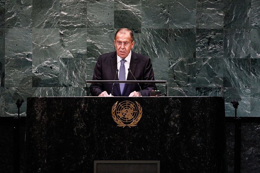 Vystúpenie ruského ministra zahraničných vecí S. Lavrova v OSN