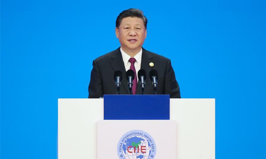 Prejav čínského prezidenta Si Ťin-pchinga na otvorení International Import Expo 